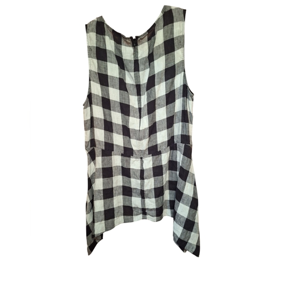 Saks Fifth Avenue Linen Lyocell Blend Belted Asymmetrical Hem Blouse Ladies XL - Picture 1 of 6